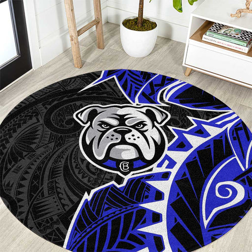 Canterbury Bankstown Bulldogs Round Carpet Polynesian Tribal Tattoo Pacific Sport Art
