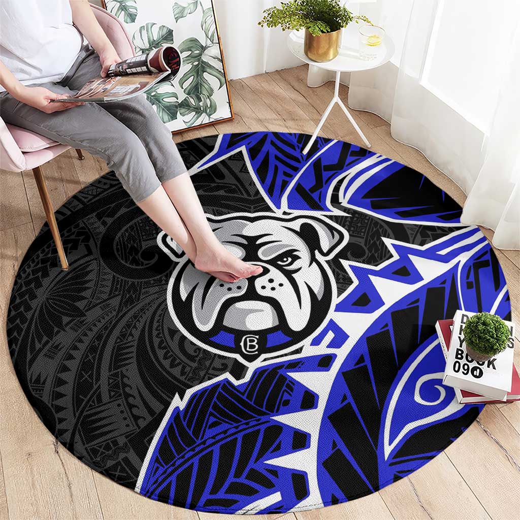 Canterbury Bankstown Bulldogs Round Carpet Polynesian Tribal Tattoo Pacific Sport Art