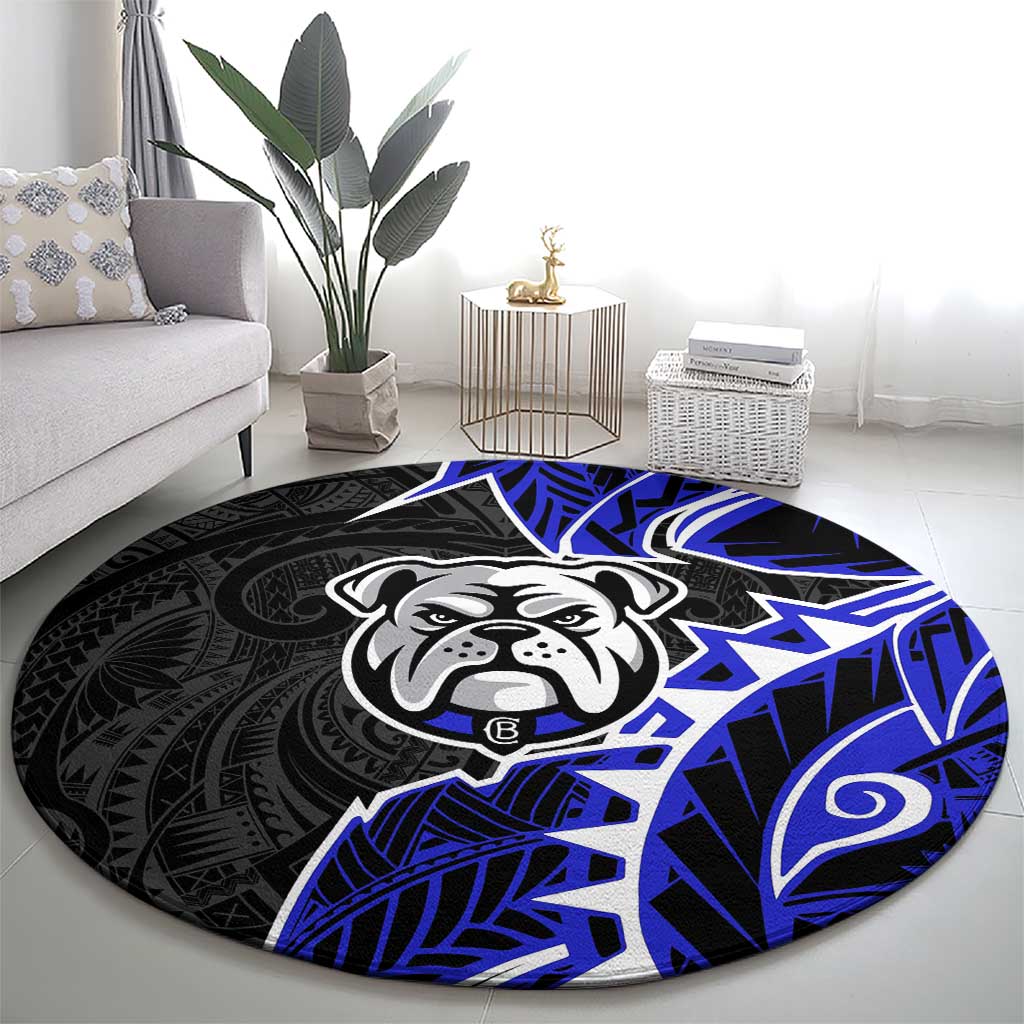 Canterbury Bankstown Bulldogs Round Carpet Polynesian Tribal Tattoo Pacific Sport Art