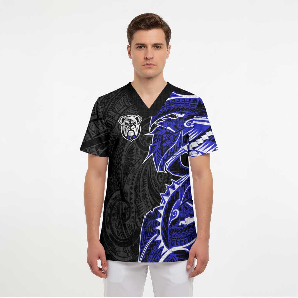 Canterbury Bankstown Bulldogs Scrub Top Polynesian Tribal Tattoo Pacific Sport Art