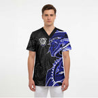 Canterbury Bankstown Bulldogs Scrub Top Polynesian Tribal Tattoo Pacific Sport Art