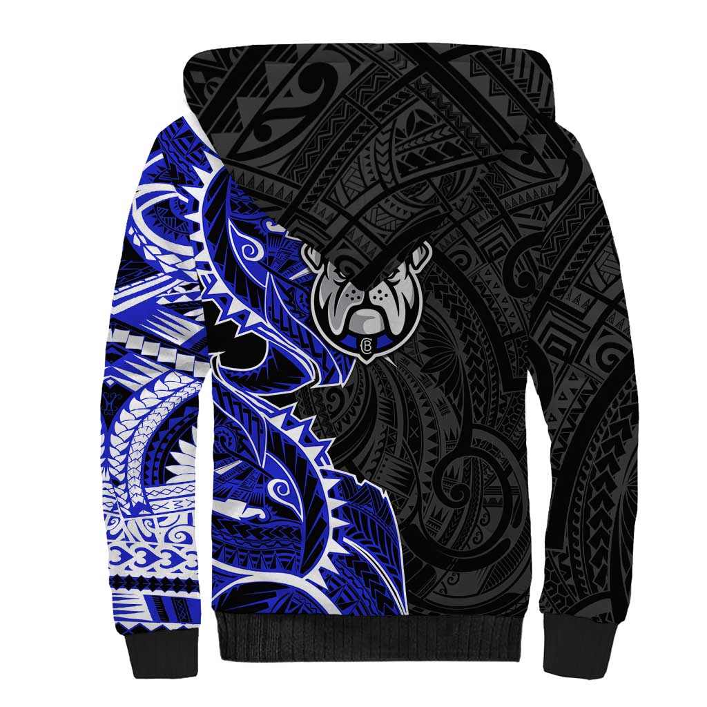 Canterbury Bankstown Bulldogs Sherpa Hoodie Polynesian Tribal Tattoo Pacific Sport Art