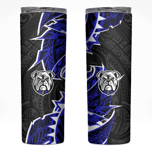 Canterbury Bankstown Bulldogs Skinny Tumbler Polynesian Tribal Tattoo Pacific Sport Art