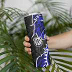 Canterbury Bankstown Bulldogs Skinny Tumbler Polynesian Tribal Tattoo Pacific Sport Art