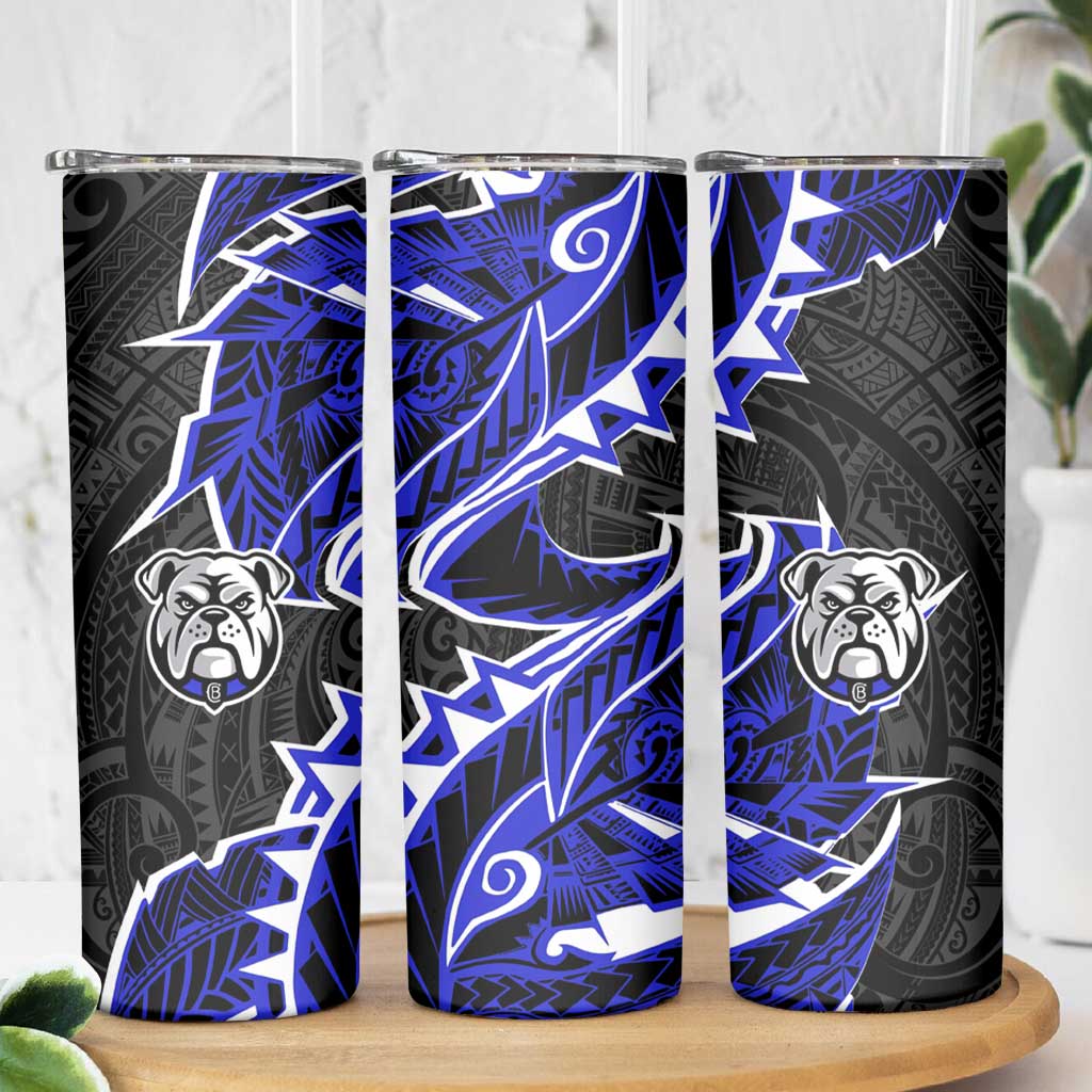 Canterbury Bankstown Bulldogs Skinny Tumbler Polynesian Tribal Tattoo Pacific Sport Art