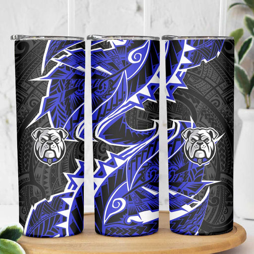 Canterbury Bankstown Bulldogs Skinny Tumbler Polynesian Tribal Tattoo Pacific Sport Art