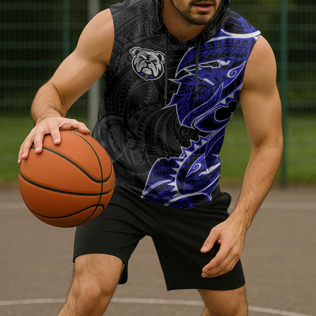 Canterbury Bankstown Bulldogs Sleeveless Hoodie Polynesian Tribal Tattoo Pacific Sport Art