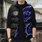 Canterbury Bankstown Bulldogs Sleeveless Puffer Jacket Polynesian Tribal Tattoo Pacific Sport Art