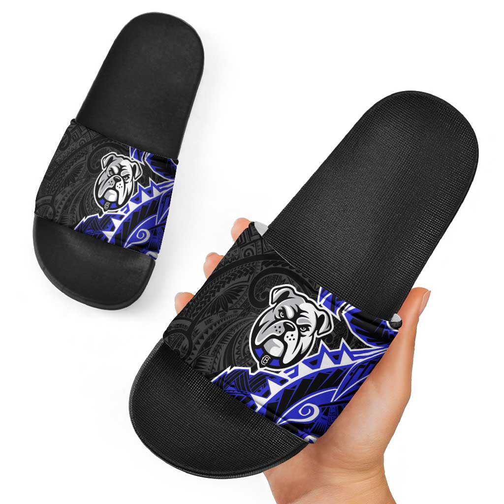 Canterbury Bankstown Bulldogs Slide Sandals Polynesian Tribal Tattoo Pacific Sport Art