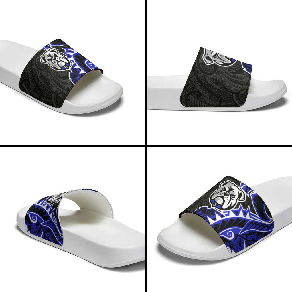 Canterbury Bankstown Bulldogs Slide Sandals Polynesian Tribal Tattoo Pacific Sport Art