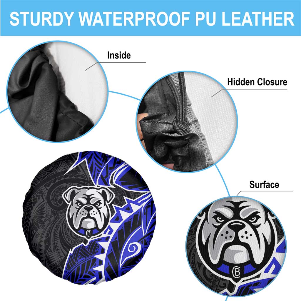 Canterbury Bankstown Bulldogs Spare Tire Cover Polynesian Tribal Tattoo Pacific Sport Art