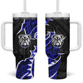 Canterbury Bankstown Bulldogs Tumbler With Handle Polynesian Tribal Tattoo Pacific Sport Art