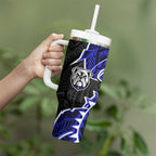 Canterbury Bankstown Bulldogs Tumbler With Handle Polynesian Tribal Tattoo Pacific Sport Art