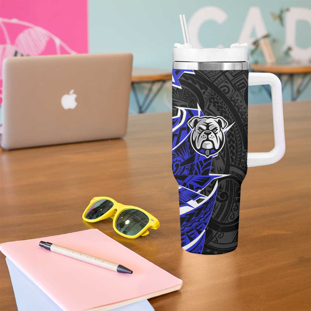 Canterbury Bankstown Bulldogs Tumbler With Handle Polynesian Tribal Tattoo Pacific Sport Art