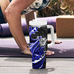 Canterbury Bankstown Bulldogs Tumbler With Handle Polynesian Tribal Tattoo Pacific Sport Art