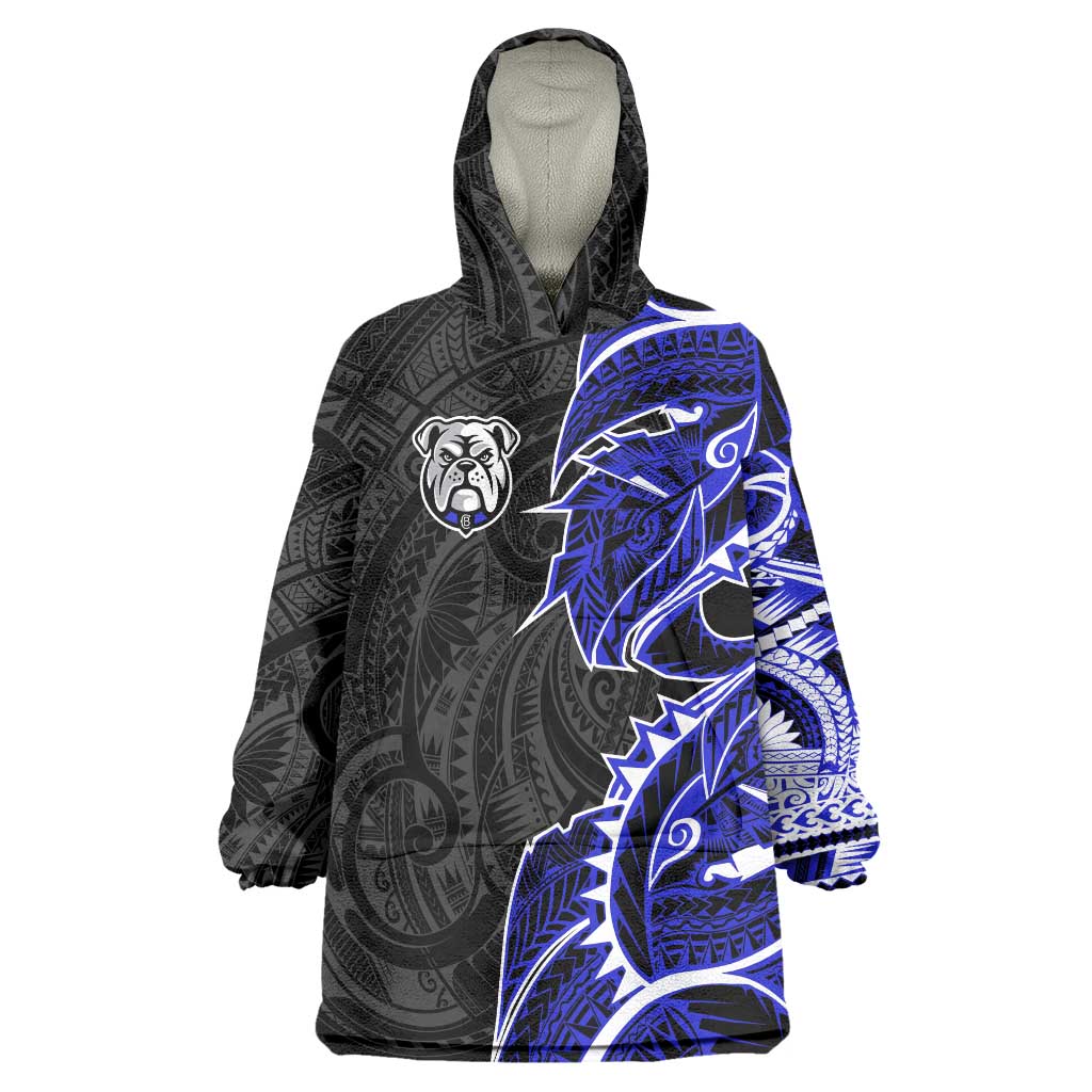 Canterbury Bankstown Bulldogs Wearable Blanket Hoodie Polynesian Tribal Tattoo Pacific Sport Art