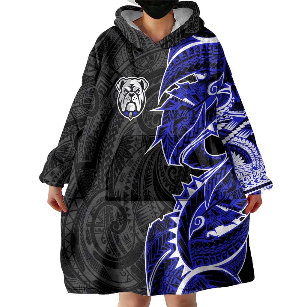 Canterbury Bankstown Bulldogs Wearable Blanket Hoodie Polynesian Tribal Tattoo Pacific Sport Art