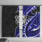 Canterbury Bankstown Bulldogs Window Curtain Polynesian Tribal Tattoo Pacific Sport Art