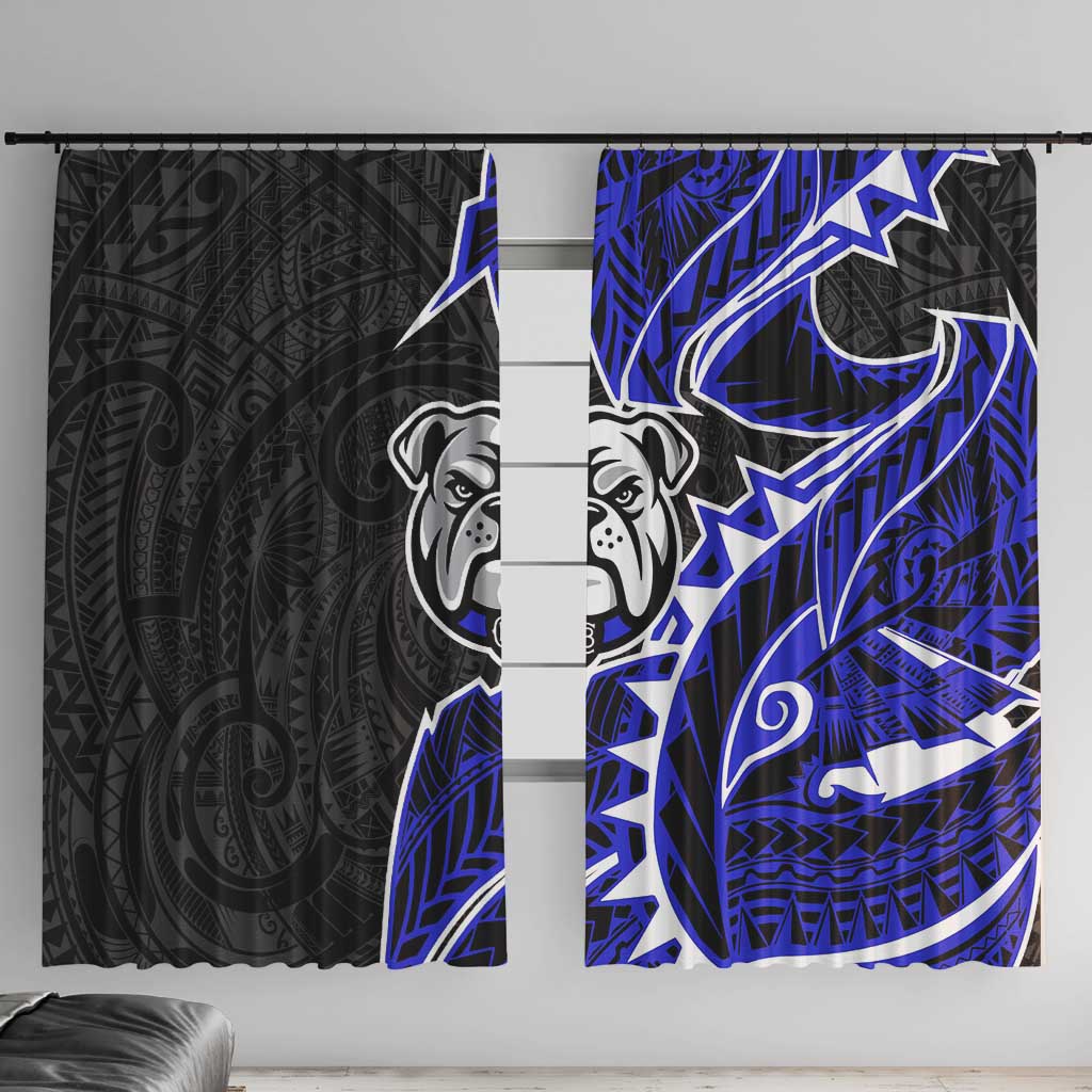 Canterbury Bankstown Bulldogs Window Curtain Polynesian Tribal Tattoo Pacific Sport Art