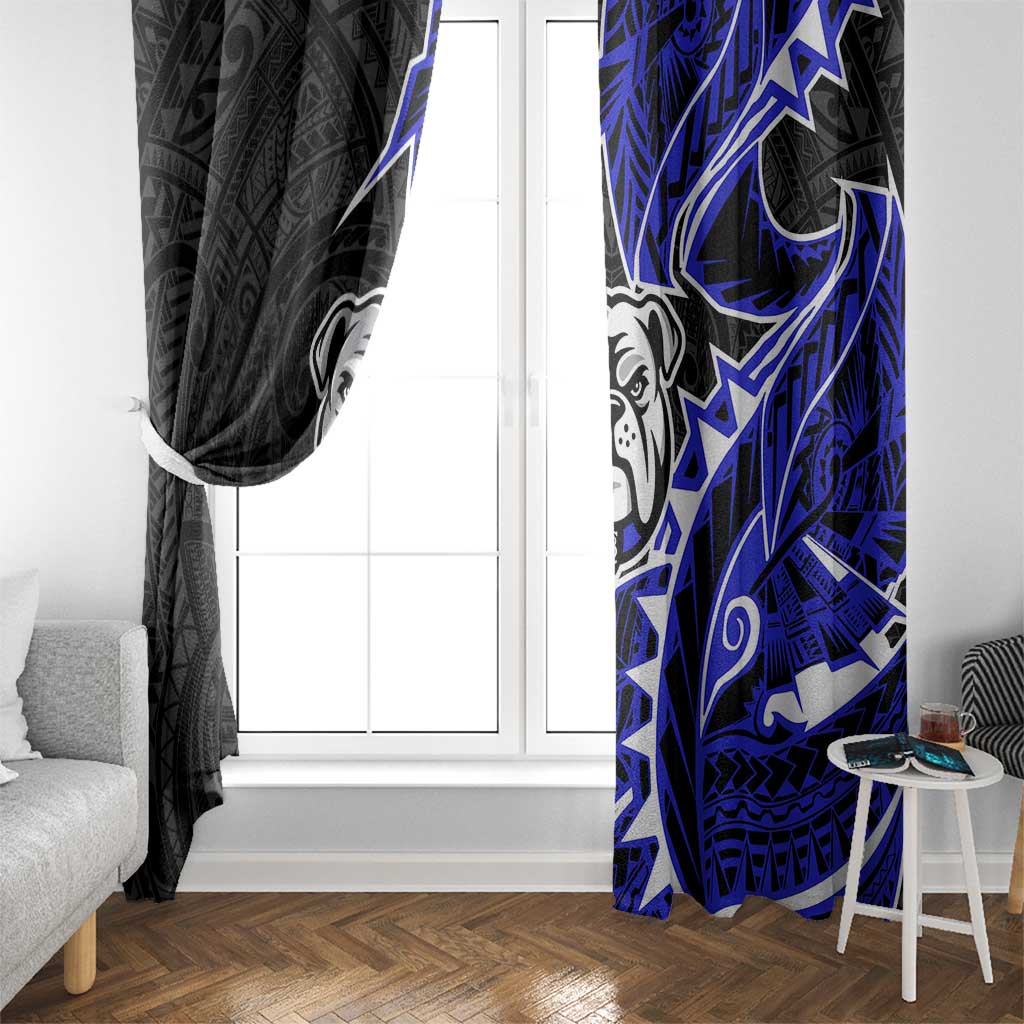 Canterbury Bankstown Bulldogs Window Curtain Polynesian Tribal Tattoo Pacific Sport Art