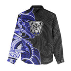 Canterbury Bankstown Bulldogs Women Casual Shirt Polynesian Tribal Tattoo Pacific Sport Art