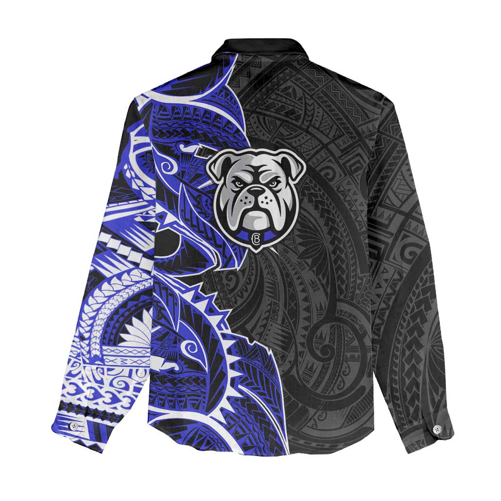 Canterbury Bankstown Bulldogs Women Casual Shirt Polynesian Tribal Tattoo Pacific Sport Art