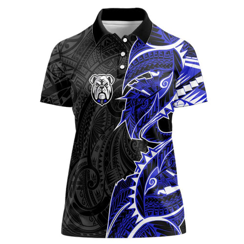 Canterbury Bankstown Bulldogs Women Polo Shirt Polynesian Tribal Tattoo Pacific Sport Art