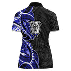Canterbury Bankstown Bulldogs Women Polo Shirt Polynesian Tribal Tattoo Pacific Sport Art