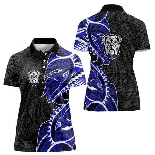Canterbury Bankstown Bulldogs Women Polo Shirt Polynesian Tribal Tattoo Pacific Sport Art