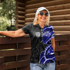 Canterbury Bankstown Bulldogs Women Polo Shirt Polynesian Tribal Tattoo Pacific Sport Art