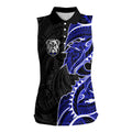 Canterbury Bankstown Bulldogs Women Sleeveless Polo Shirt Polynesian Tribal Tattoo Pacific Sport Art