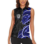 Canterbury Bankstown Bulldogs Women Sleeveless Polo Shirt Polynesian Tribal Tattoo Pacific Sport Art