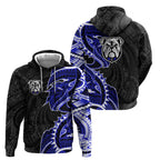 Canterbury Bankstown Bulldogs Zip Hoodie Polynesian Tribal Tattoo Pacific Sport Art