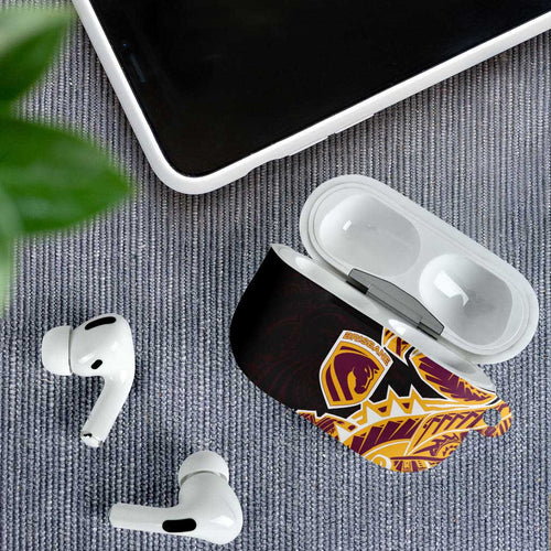 Brisbane Broncos AirPods Case Polynesian Tribal Tattoo Pacific Sport Art