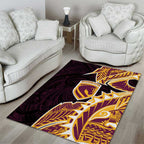Brisbane Broncos Area Rug Polynesian Tribal Tattoo Pacific Sport Art