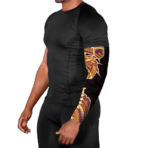 Brisbane Broncos Arm Sleeves Polynesian Tribal Tattoo Pacific Sport Art