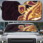 Brisbane Broncos Auto Sun Shade Polynesian Tribal Tattoo Pacific Sport Art