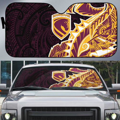 Brisbane Broncos Auto Sun Shade Polynesian Tribal Tattoo Pacific Sport Art