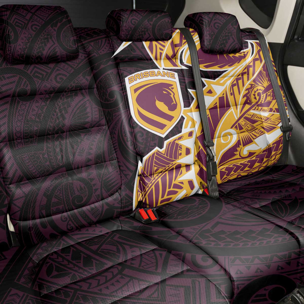 Brisbane Broncos Back Car Seat Cover Polynesian Tribal Tattoo Pacific Sport Art