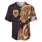 Brisbane Broncos Baseball Jersey Polynesian Tribal Tattoo Pacific Sport Art