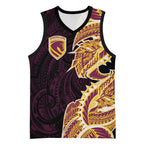 Brisbane Broncos Basketball Jersey Polynesian Tribal Tattoo Pacific Sport Art