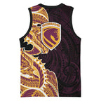 Brisbane Broncos Basketball Jersey Polynesian Tribal Tattoo Pacific Sport Art
