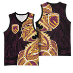 Brisbane Broncos Basketball Jersey Polynesian Tribal Tattoo Pacific Sport Art