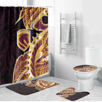 Brisbane Broncos Bathroom Set Polynesian Tribal Tattoo Pacific Sport Art