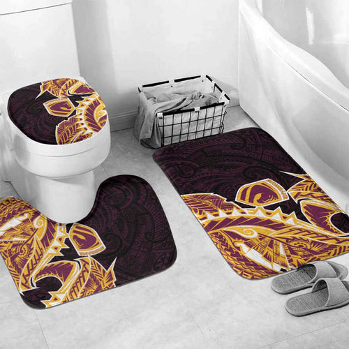 Brisbane Broncos Bathroom Set Polynesian Tribal Tattoo Pacific Sport Art
