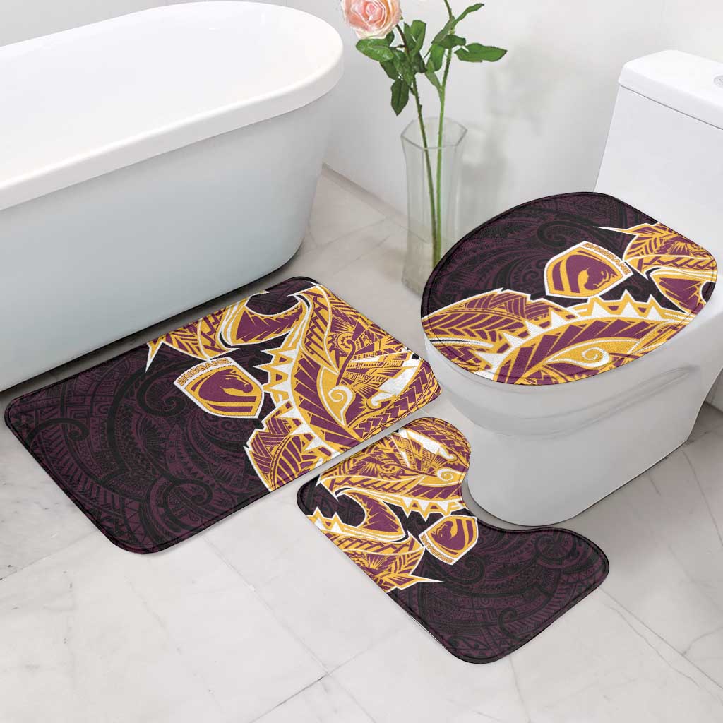 Brisbane Broncos Bathroom Set Polynesian Tribal Tattoo Pacific Sport Art