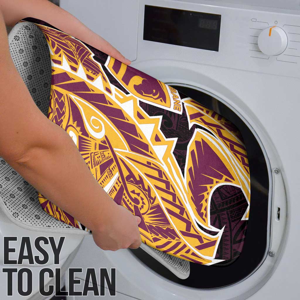 Brisbane Broncos Bathroom Set Polynesian Tribal Tattoo Pacific Sport Art