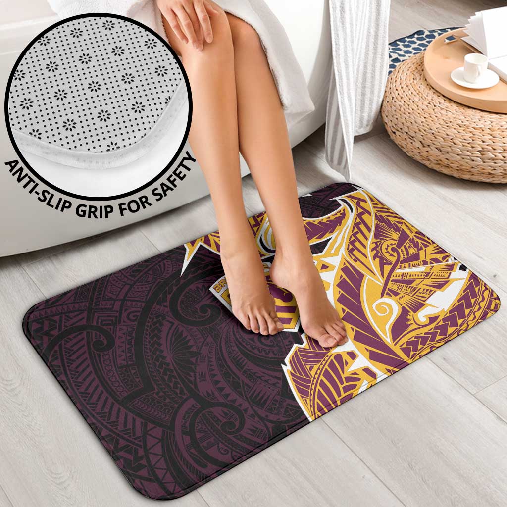 Brisbane Broncos Bathroom Set Polynesian Tribal Tattoo Pacific Sport Art