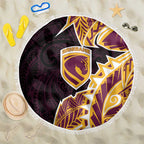 Brisbane Broncos Beach Blanket Polynesian Tribal Tattoo Pacific Sport Art