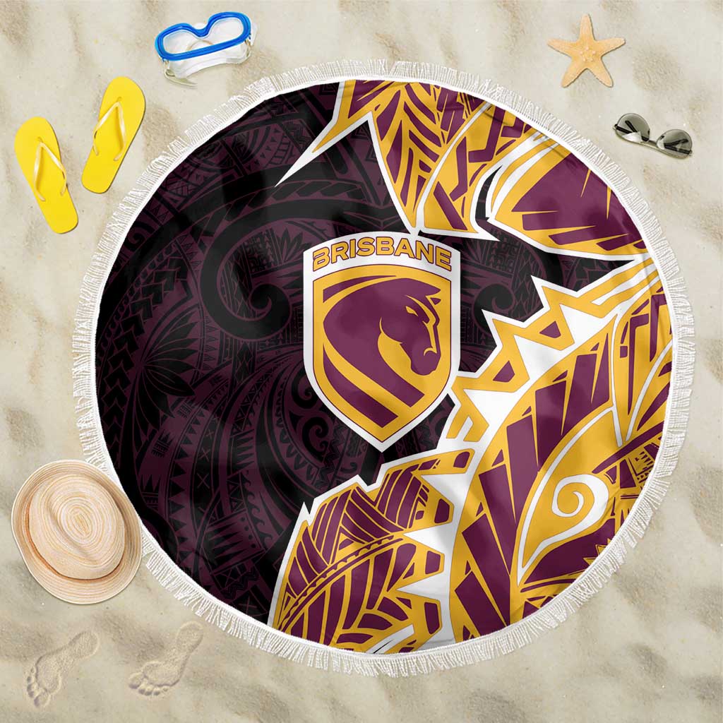Brisbane Broncos Beach Blanket Polynesian Tribal Tattoo Pacific Sport Art
